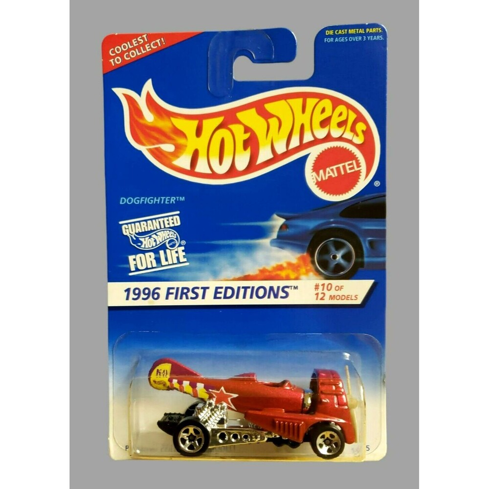 VTG Hot Wheels DOGFIGHTER Metalflake Red #375 1996 FIRST EDITIONS 10/12 1:64 5SP